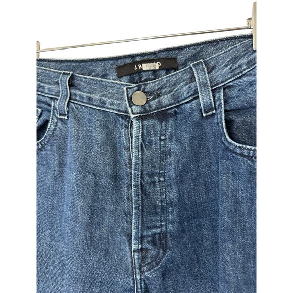 J BRAND Jeans Dark Wash Wynne Button Fly Ankle Crop Straight Leg Size 30 - Picture 3 of 13